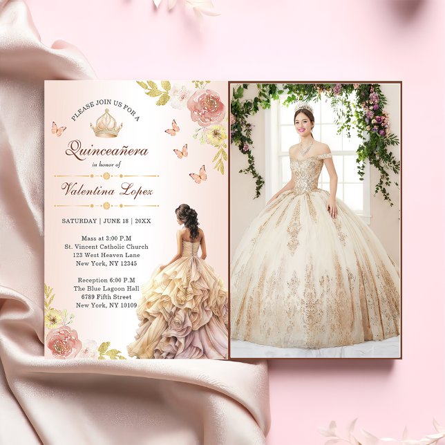 Invitación Campaña Princesa Vestido Quinceañera Cumpleaños (Subido por el creador)