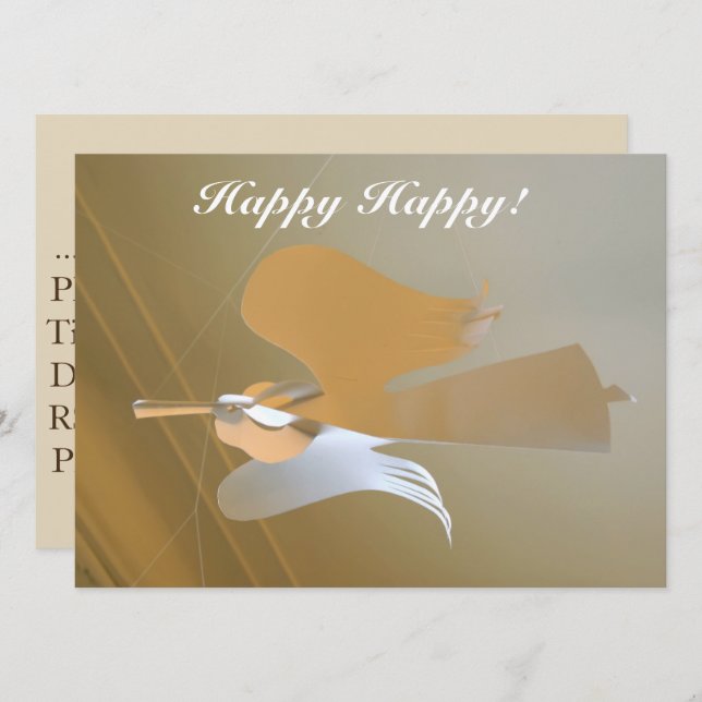 Invitación Campanas de ángel (Anverso / Reverso)