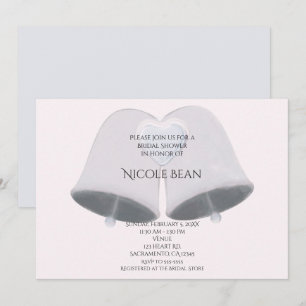Invitación Campanas de boda y compromiso Bridal Shower