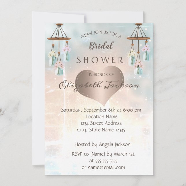 Invitación Campanas de viento elegantes y chic, regalo para d (Anverso)