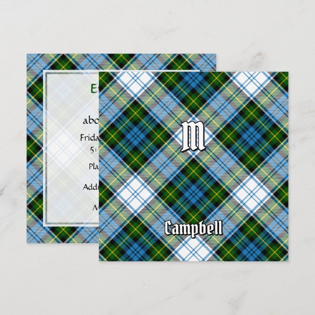 Invitación Campbell Dress Tartan (Anverso / Reverso)