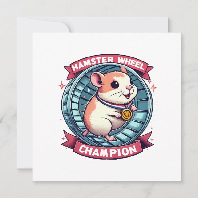 Invitación Campeón de Rueda de Hámster (Anverso)