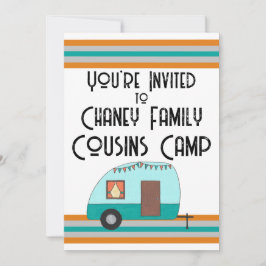 Invitación Campeón retro de Cousins Camp