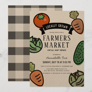 Invitación Campesinos comercializan Kraft Paper Virtual Baby 