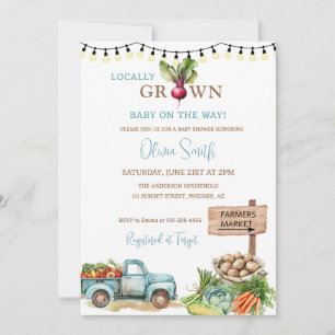 Invitación Campesinos cultivados localmente comercializan Bab