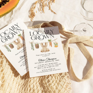 Invitación Campesinos cultivados localmente comercializan Bab