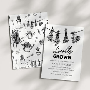 Invitación Campesinos cultivados localmente comercializan Bab