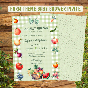 Invitación Campesinos cultivados localmente comercializan Bab