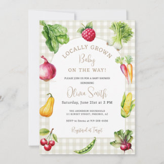Invitación Campesinos cultivados localmente comercializan Bab
