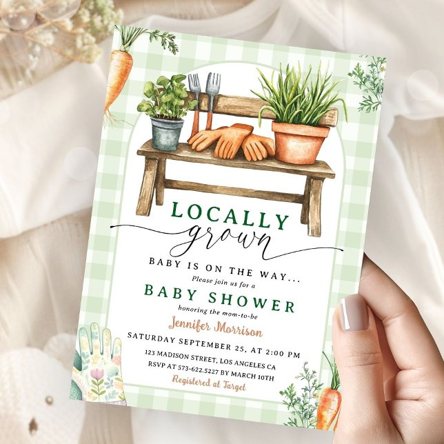 Invitación Campesinos cultivados localmente Mercado Baby Show (Subido por el creador)