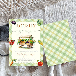 Invitación Campesinos cultivados localmente Mercado de Baby S