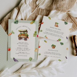 Invitación Campesinos cultivados localmente Mercado de Baby S