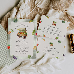 Invitación Campesinos cultivados localmente Mercado de Baby S