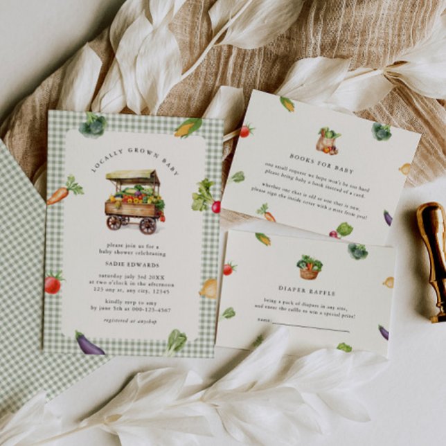 Invitación Campesinos cultivados localmente Mercado de Baby S (Subido por el creador)