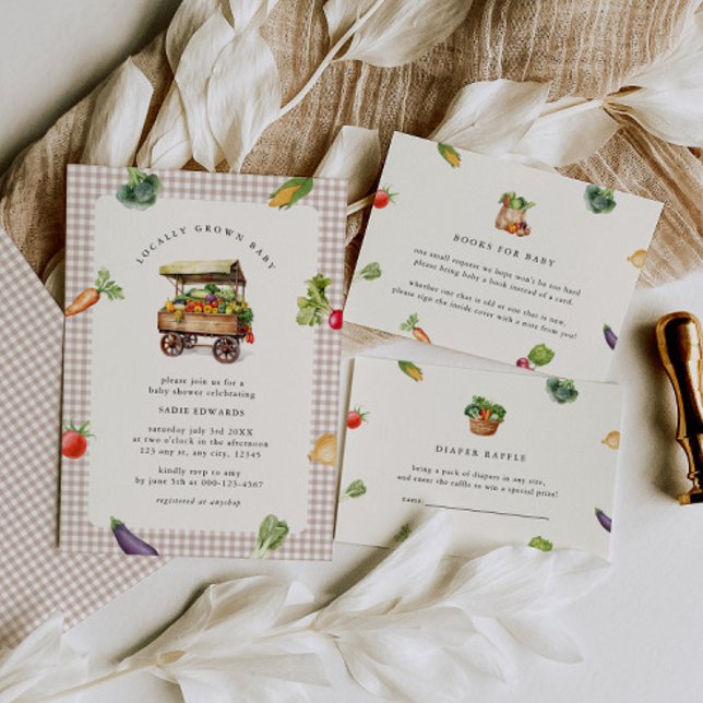 Invitación Campesinos cultivados localmente Mercado de Baby S (Subido por el creador)