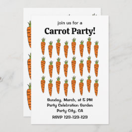 Invitación Campesinos de hortalizas de zanahoria Mercado de a