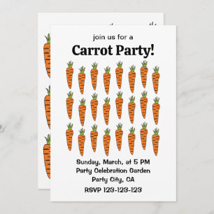 Invitación Campesinos de hortalizas de zanahoria Mercado de a