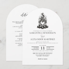 Invitación Campfire Love Wedding
