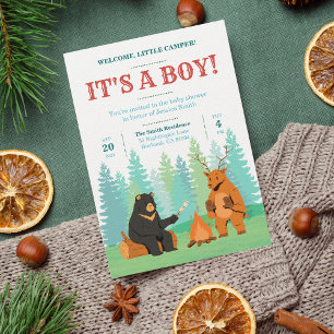 Invitación Camping Adventure espera Baby Shower