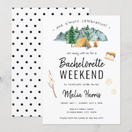 Invitación Camping Bachelorette De La Celebración De One S'Mo