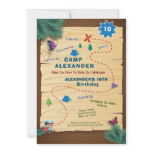 Camping Camp Out Tent Birday Party