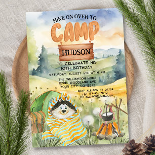 Invitación Camping Camping Camping Camping Al Aire Libre Cump