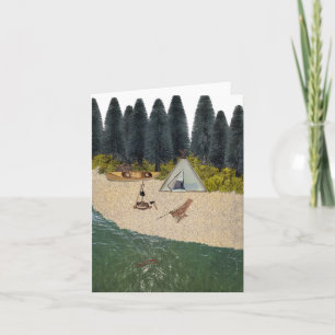 Invitación Camping de carpas a orillas del río