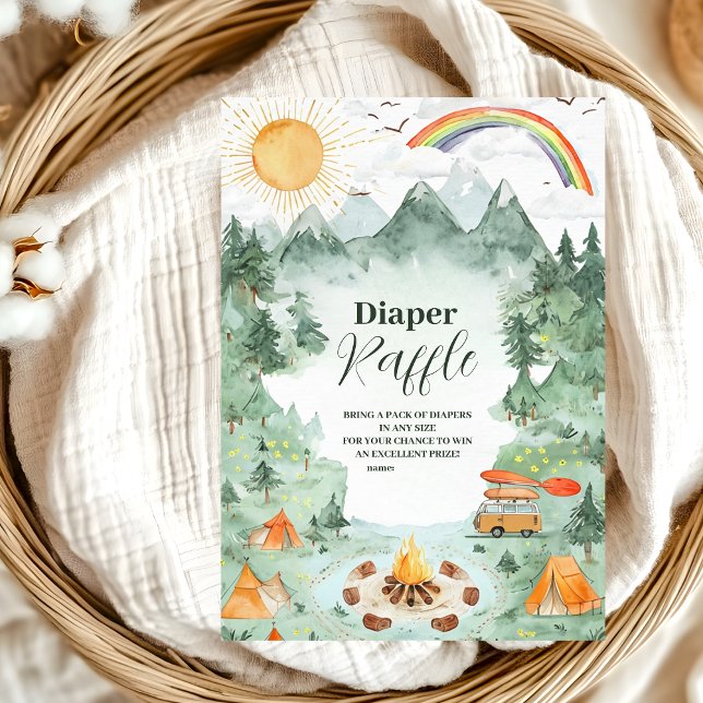 Invitación Camping de color de agua Baby Shower (Subido por el creador)
