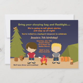 Invitación Camping Fiesta de cumpleaños