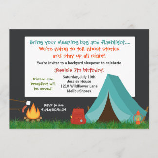 Invitación Camping Fiesta de cumpleaños