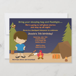 Invitación Camping Fiesta de cumpleaños