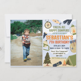 Invitación Camping Fiesta de cumpleaños niños modernos Invita