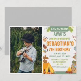 Invitación Camping Fiesta de cumpleaños niños modernos Invita