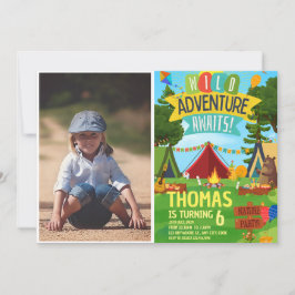 Invitación Camping Fiesta de cumpleaños niños modernos Invita