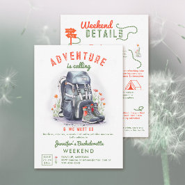 Invitación Camping Glamour Wildflowers Bachelorette Party