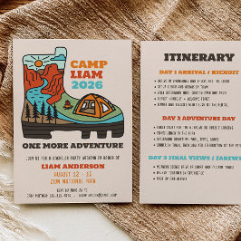 Invitación Camping Hiking Bachelor Party Weekend Invitation