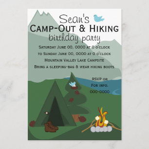 Invitación Camping montañoso
