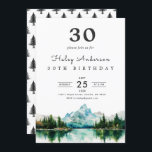Invitación Camping Mountain 30th Birthday Party Invitation<br><div class="desc">Camping Mountain 30th Birthday Party Invitation</div>