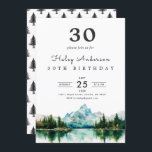 Invitación Camping Mountain 30th Birthday Party Invitation<br><div class="desc">Camping Mountain 30th Birthday Party Invitation</div>