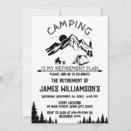 Invitación Camping Retirement party