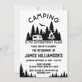 Invitación Camping Retirement Party