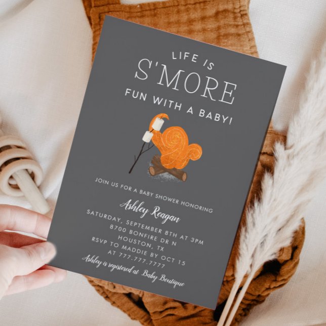 Invitación Camping Smore Fun Con Baby Shower (Subido por el creador)