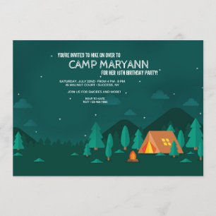 Invitación Camping Under the Stars Invitation