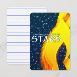 Invitación Camping Under the Stars Starshine y Campfire