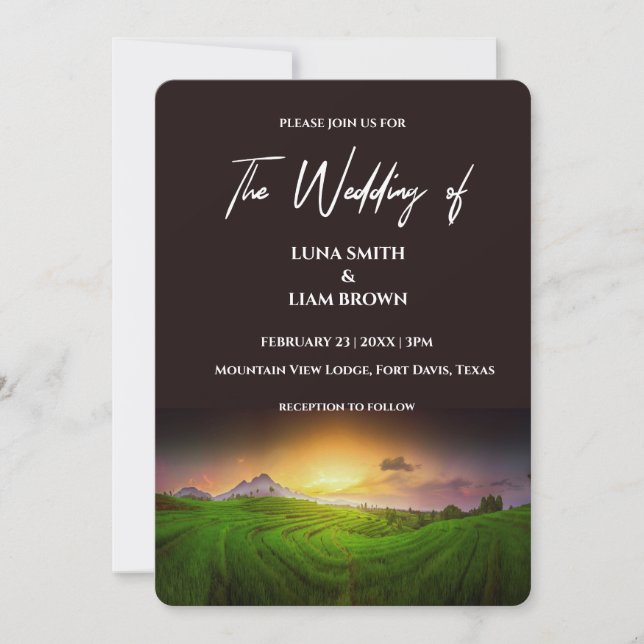 Invitación Campo | Amanecer | Amanecer (Anverso)