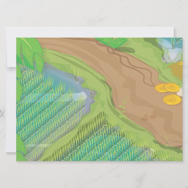 Invitación Campo de arroz (Anverso)