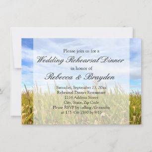 Invitación Campo de cultivo de casamiento de campo