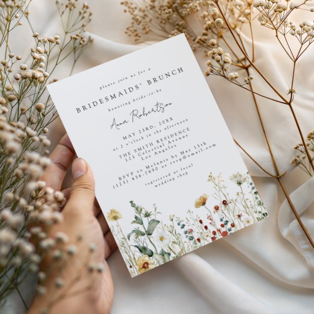 Invitación Campo de flores silvestres de verano Brunch de Dam (Subido por el creador)