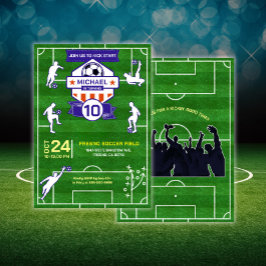 Invitación Campo de fútbol de fútbol de cumpleaños