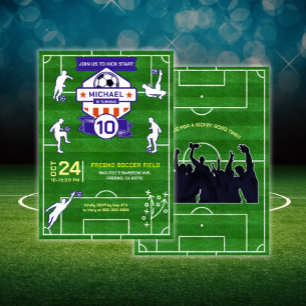 Invitación Campo de fútbol de fútbol de cumpleaños